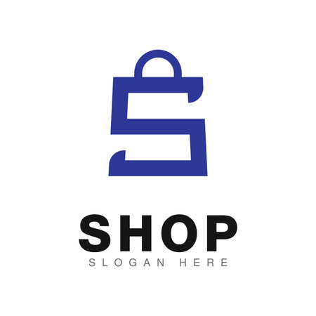 Shopping Bag Logo Icon Design Vectorのイラスト素材