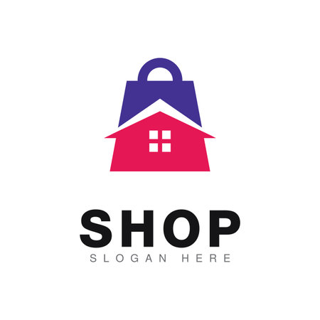 Shopping Bag Logo Icon Design Vectorのイラスト素材