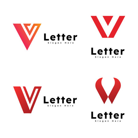 V Letter Logo Business Template Vector iconのイラスト素材
