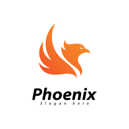 Phoenix logo design vector template.のイラスト素材