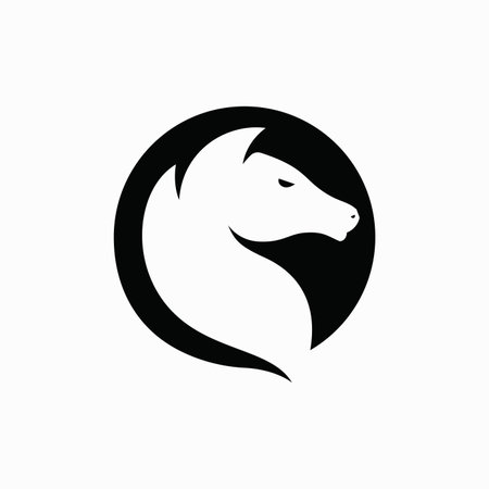 Abstract Horse Logo Symbol Design Illustration Vectorのイラスト素材