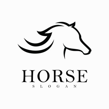 Abstract Horse Logo Symbol Design Illustration Vectorのイラスト素材