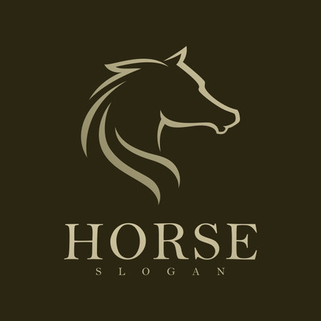 Abstract Horse Logo Symbol Design Illustration Vectorのイラスト素材