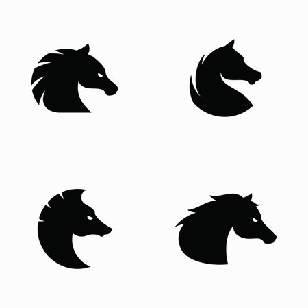 Abstract Horse Logo Symbol Design Illustration Vectorのイラスト素材