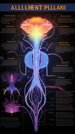 Flower Alien plant illustration Generate AIの素材