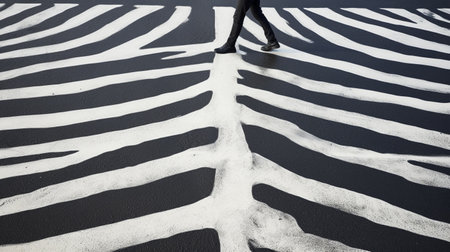 abstract wavy lines in black and white colorsの素材