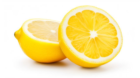 Lemon slices isolated on white background. Generate Aiの素材
