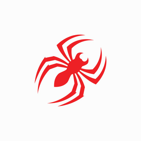 Spider logo template vector and iconのイラスト素材