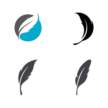 Feather Logo Vector Template Symbolのイラスト素材