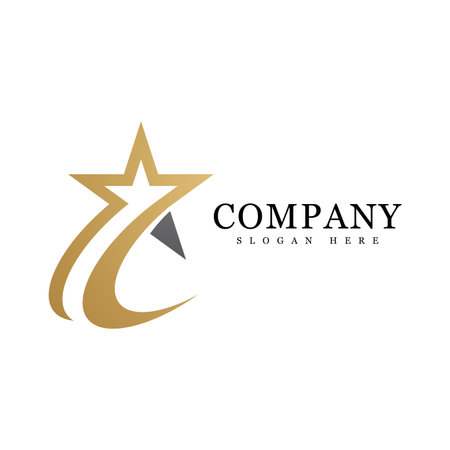 Modern Stars logo design vector conceptのイラスト素材