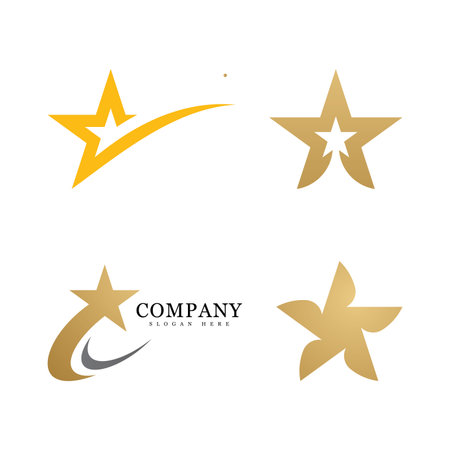 Modern Stars logo design vector conceptのイラスト素材