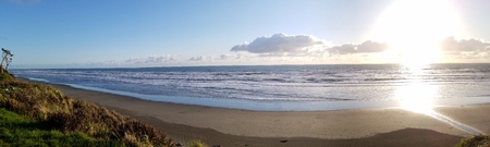 Sunset on the coastの写真素材