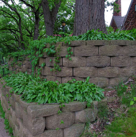 Beautiful retaining wallの写真素材