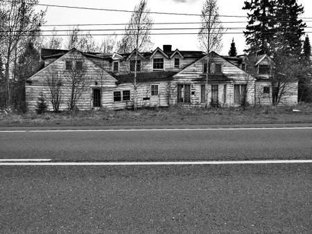 Abandoned decaying houseの写真素材