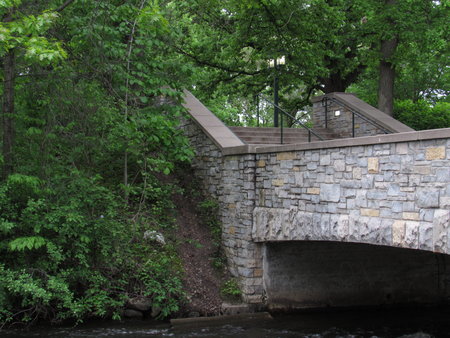 Bridge across the riverの写真素材