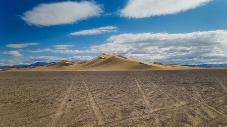 Trails in the desert sand