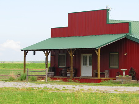 Barn on the farmの写真素材