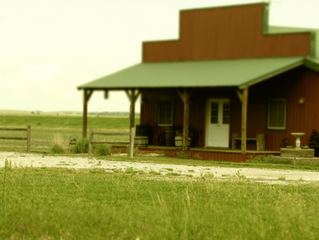 Barn on the farmの写真素材