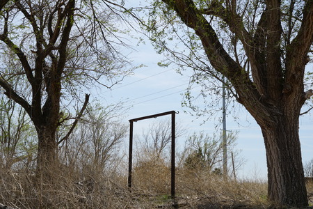 Abandoned door frameの写真素材