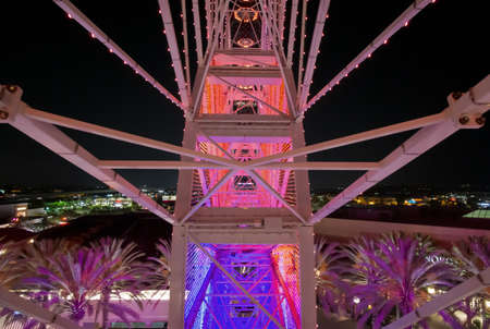 Beneath the pink ferris wheelの写真素材