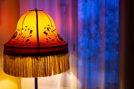 Antique lamp in a cozy homeの写真素材