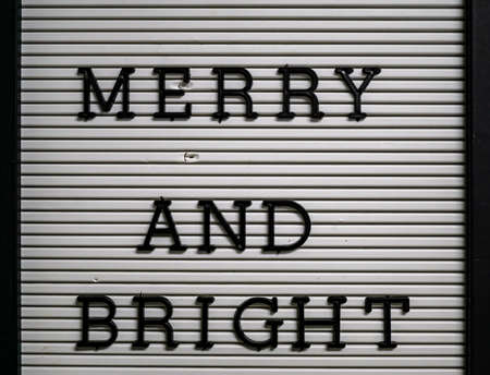 Holiday office sign with cheerful wordsの写真素材