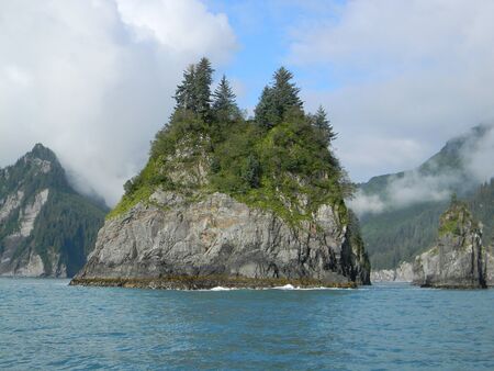 Small rock island of lifeの写真素材