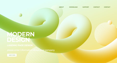 abstract gradient blend colorful twisted liquid shapes. Creative design element Vector modern gradient shape element for banner, background, posterのイラスト素材