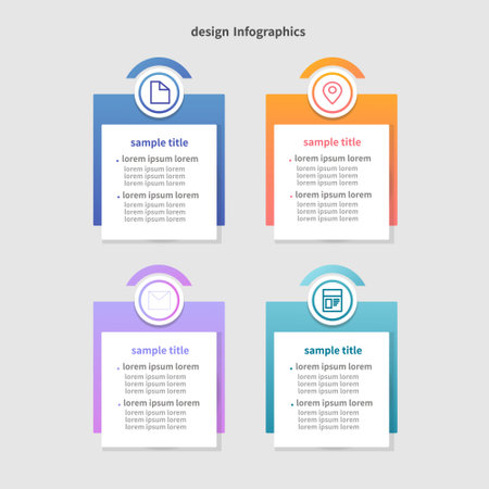 Vector infographic label design. Business concept flowchart, diagram.のイラスト素材