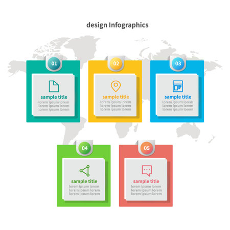 Vector infographic label design. Business concept flowchart, diagram.のイラスト素材