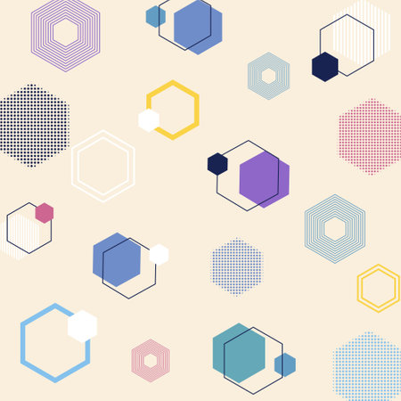 Modern abstract background with halftone elements composed of geometric shapes and linesのイラスト素材