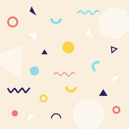 Modern abstract background with halftone elements composed of geometric shapes and linesのイラスト素材