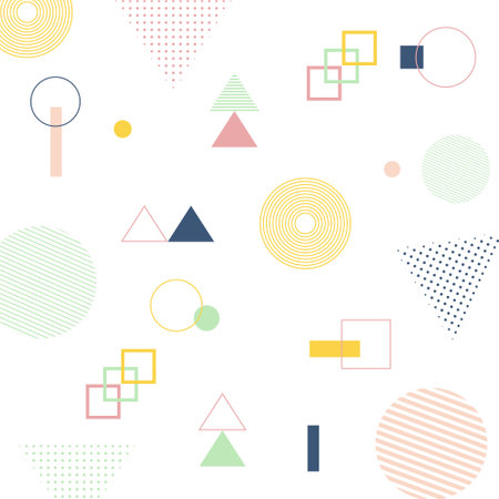 Modern abstract background with halftone elements composed of geometric shapes and linesのイラスト素材