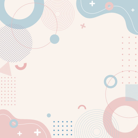 Modern abstract background with halftone elements composed of geometric shapes and linesのイラスト素材