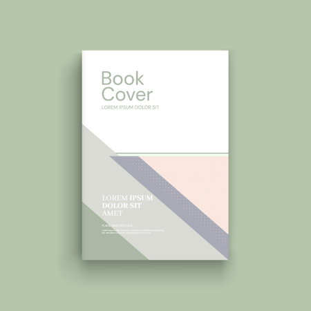 Cover design template. Brochure layout, cover design annual report, magazine, flyer in A4 with colorful geometric background. Vector illustration.のイラスト素材