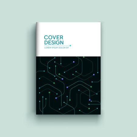 Modern design template for brochure, cover, catalog, magazine or annual report in A4 size. Vector illustrationのイラスト素材