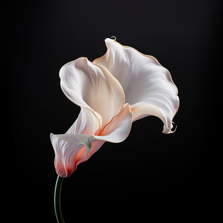 White peony flower on a light background, 3d render.の素材
