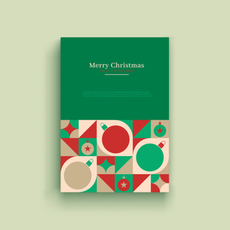Vector brochure cover design template in retro style with geometric pattern.のイラスト素材