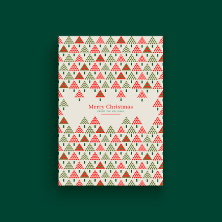 Christmas greeting card. Merry Christmas and Happy New Year. Vector illustration.のイラスト素材