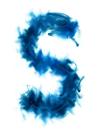 smoke in a form of letter Sの写真素材