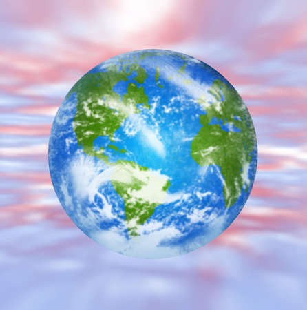 earth globe on abstract background
