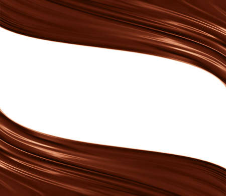two chocolate waves with space for your textの写真素材
