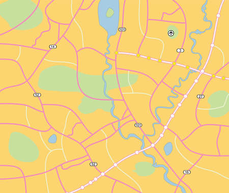 vector city map with no namesのイラスト素材