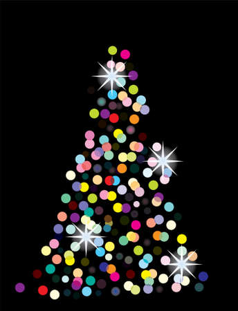 holiday background with glowing treeのイラスト素材