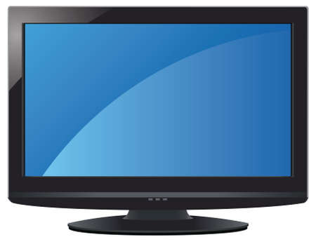 vector LCD screen with blue displayのイラスト素材