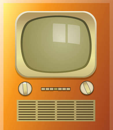 vector retro tv setのイラスト素材