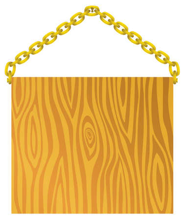 vector wood sign hanging on a nail のイラスト素材