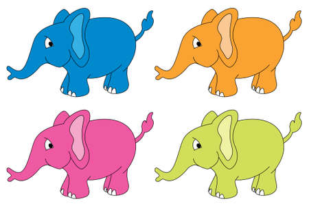four elephantsのイラスト素材