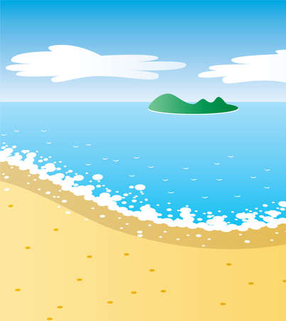 illustration of tropical beachのイラスト素材