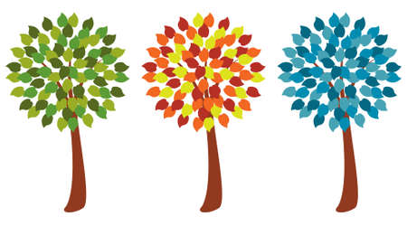  set of treesのイラスト素材